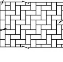 90-degree herringbone laying pattern with string course for BlackTop Enduro paving blocks